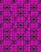 Bold Black Starburst Pink Grid Rug