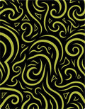 Lime Green Swirl Triangles Rug