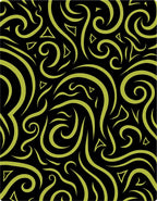 Lime Green Swirl Triangles Rug