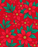 Vibrant Red Floral Garden Rug