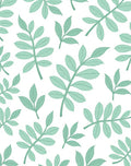 Pale Mint Leaf Branch Repeat Rug