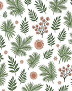 Verdant Palm Leaves Terra Cotta Sun Rug