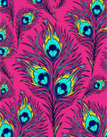 Hot Pink Peacock Feather Arrangement Rug