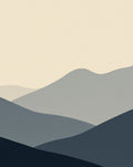 Serene Gradient Mountain Layers Rug