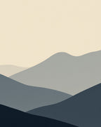 Serene Gradient Mountain Layers Rug