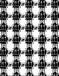 Bold Black White Houndstooth Grid Rug