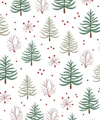 Whimsical Forest Friends Red Berry Rug