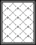 Black and White Geometric Diamond Lattice Rug