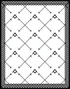Black and White Geometric Diamond Lattice Rug