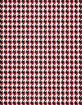 Bold Houndstooth Red White Black Rug
