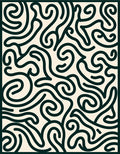 Minimalist Dark Abstract Swirl Rug