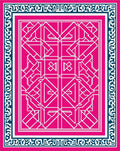 Hot Pink Geometric Interlocking Diamond Rug