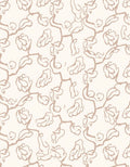 Beige Floral Sketch Vine Rug