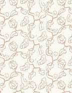 Beige Floral Sketch Vine Rug