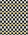 Victorian Black Gold Courtly Motif Rug