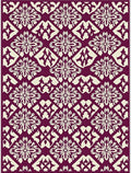 Dusky Rose Flower Diamond Medallions Rug
