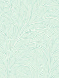 Pale Teal Art Nouveau Foliage Rug