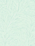 Pale Teal Art Nouveau Foliage Rug
