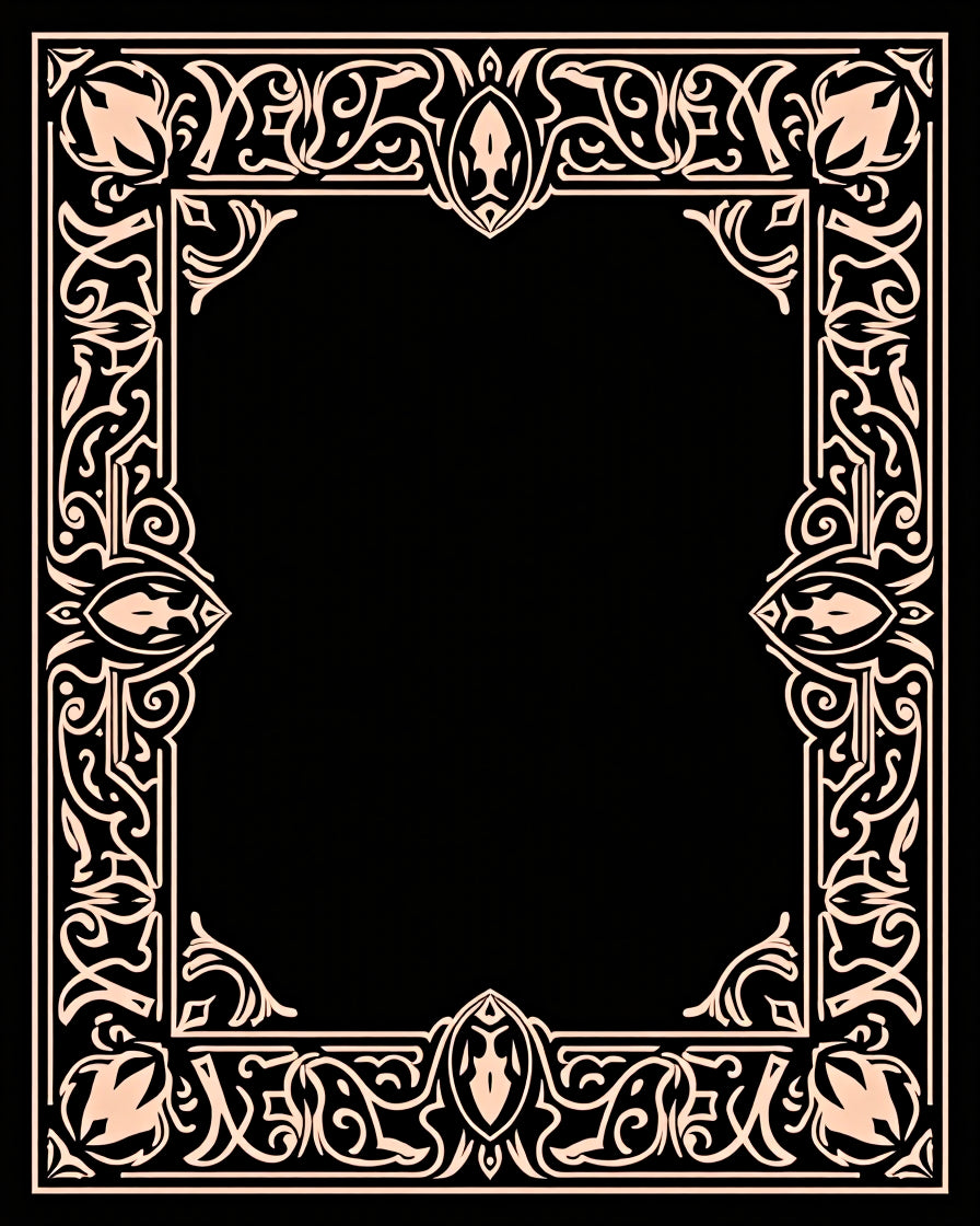 Elegant Formal Tan Border Rug