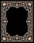 Elegant Formal Tan Border Rug