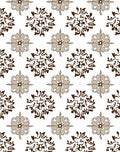 Brown Beige Floral Mandala Radiance Rug