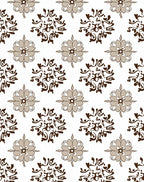 Brown Beige Floral Mandala Radiance Rug
