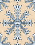 Pale Blue Snowflake Mandala Art Rug