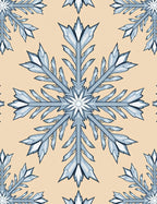 Pale Blue Snowflake Mandala Art Rug