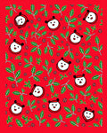 Red Panda Leaf Small Flower Rug