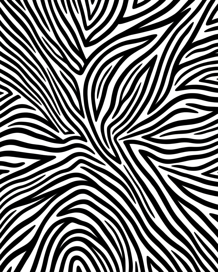 Bold Black White Zebra Lines Rug