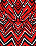Bold Red Geometric Sharp Lines Rug