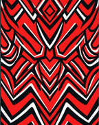 Bold Red Geometric Sharp Lines Rug