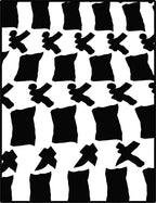 Bold Black White Abstract Figures Rug