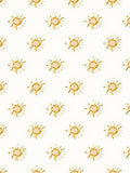 Golden White Daisy Floral Repeat Rug