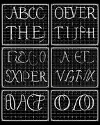 White Typography On Black Grid Rug