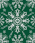White Snowflake Forest Medallion Rug