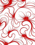 Crimson Swirling Floral Flourish Rug