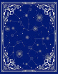 Deep Blue Celestial Star Constellations Rug