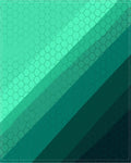 Teal Ombre Hexagon Stripes Rug