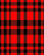 Bold Red Black Checked Plaid Rug