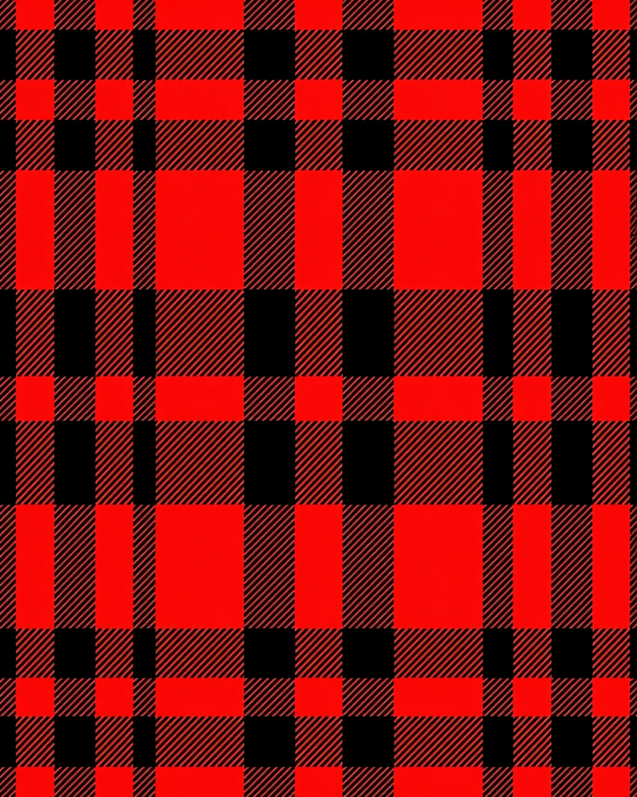Bold Red Black Checked Plaid Rug
