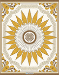 Golden Marigold Sunburst Medallion Rug