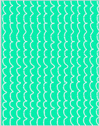 Bright Aqua White Wavy Stripes Rug