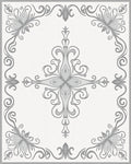 Elegant Gray Floral Arabesque Rug