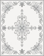 Elegant Gray Floral Arabesque Rug