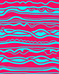 Vivid Cyan Waves on Hot Pink Rug