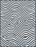 Modern Gray White Wavy Lines Rug