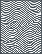 Modern Gray White Wavy Lines Rug