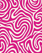 Vivid Magenta Flowing Swirls Rug