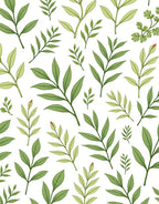 Verdant Green Leafy Branches Rug